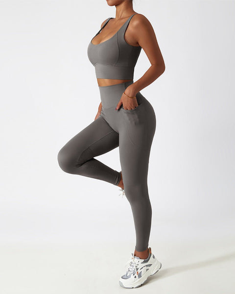 0222. Ella-Flex™ Side Pockets Full Length Legging - Raise The Standard Apparel