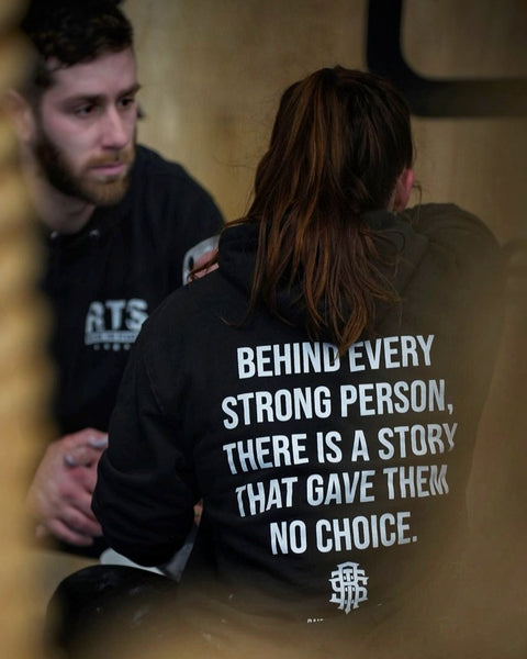 Behind Every Strong Person Hoodie - Raise The Standard Apparel