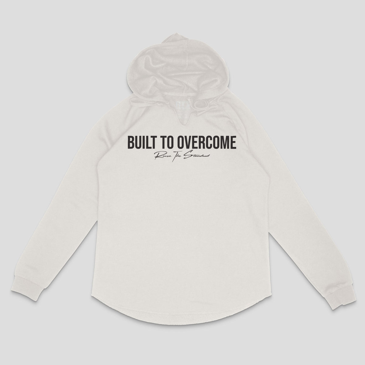 Built To Overcome Womens V - Cut Hoodie - Raise The Standard Apparel